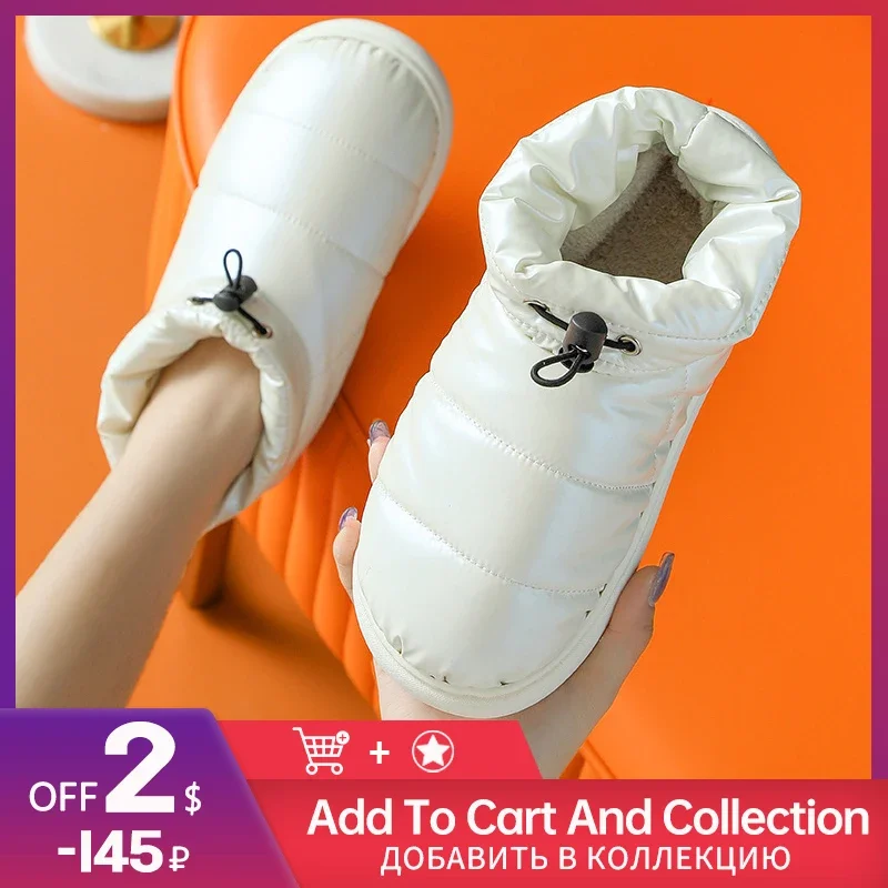 24 New Women Warm Plush Ankle Boots Elastic Waterproof Platform Shoes Ladies Indoor Fur Wedge Footwear Botas Female Winter Boots