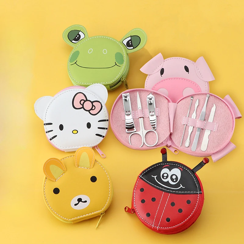 

Sanrio Cute Cartoon Hello Kitty 7 Piece Set Nail Clippers Stylish and Simple Nail Clipper Set Cute Things for Girls