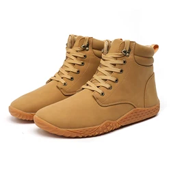 Versatile Lightweight Men's Barefoot Sneakers - Trendy, Breathable Outdoor Casual Shoes - 41 (Brown)