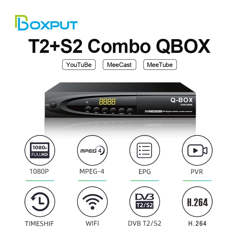 China mejor venta Junuo Combo TDT DVB S2 y T2 del receptor de satélite  digital - China DVB T2 S2 Combo, Decodificador TV Box