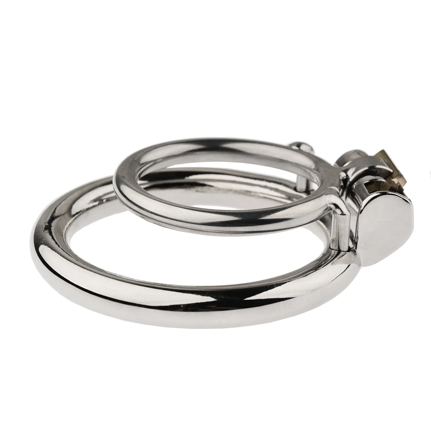 BDSM Double Penis Rings Cock Lock Prevent Erection Cheat Male Chastity Cages Erotic Zinc Alloy Bondage Restraint Sex Toy for Men penis chastity cage chastity lock sex toy chastity cage accessory penis cock ring
