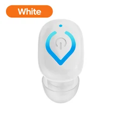 Compact Wireless Bluetooth Earbud with Noise Reduction & Fast Charging (White)