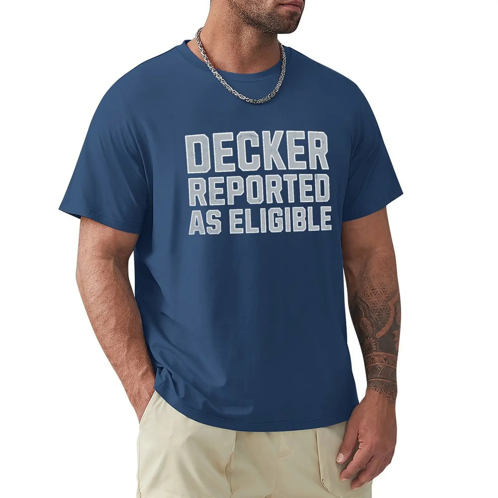 Decker Stated As T-Shirt Qualificata Customs Progetta Il Tuo Abbigliamento Da Uomo Bianco Per Ragazzi Neri