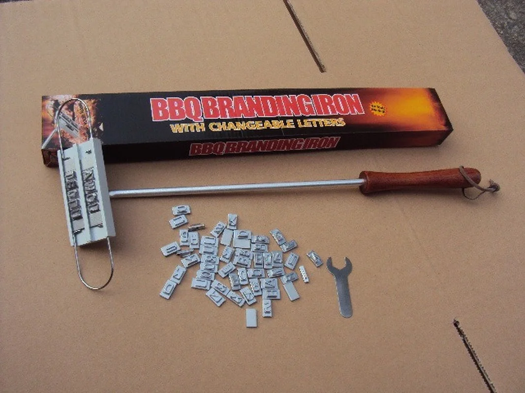 BBQ Barbecue Branding Iron Signature Name Marking Stamp Tool Meat Steak Burger 55 x Letters and 8 spaces