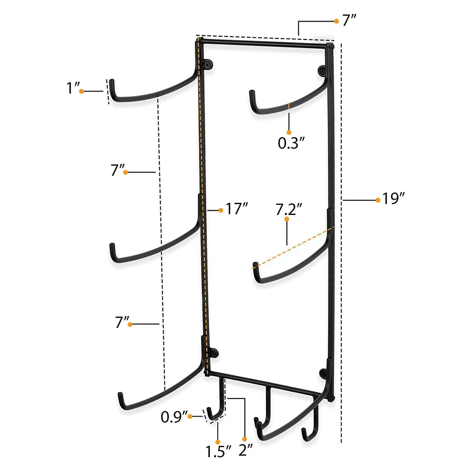 Yoga Mat Holder Wall Mount Yoga Mat Storage Rack for Foam Roller Equipment