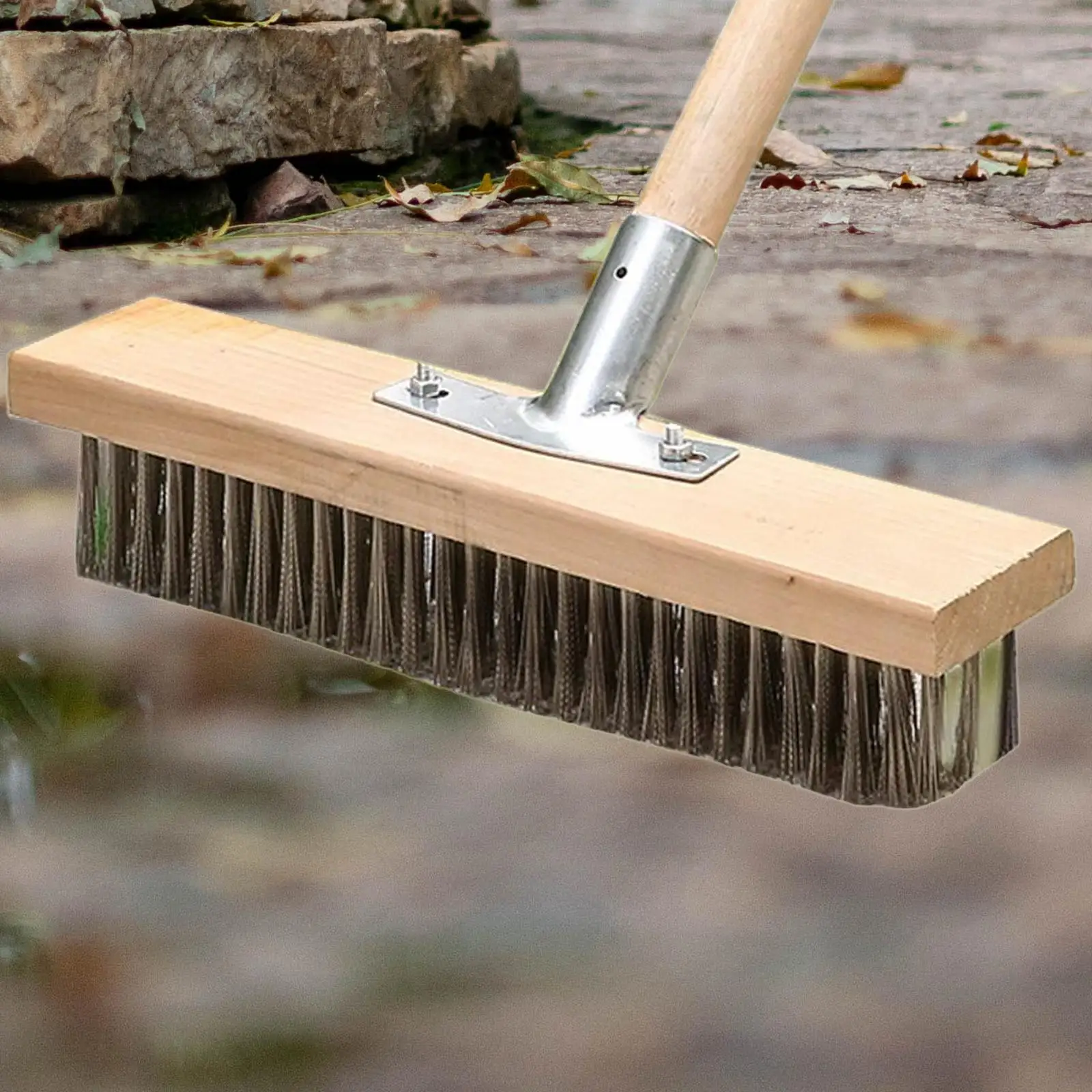 Wire Brush Grout Brush Multi Purpose Rough Heavy Duty Deck Scrub Brush Head for Cleaning Shower Kitchen Patio Rough Surfaces