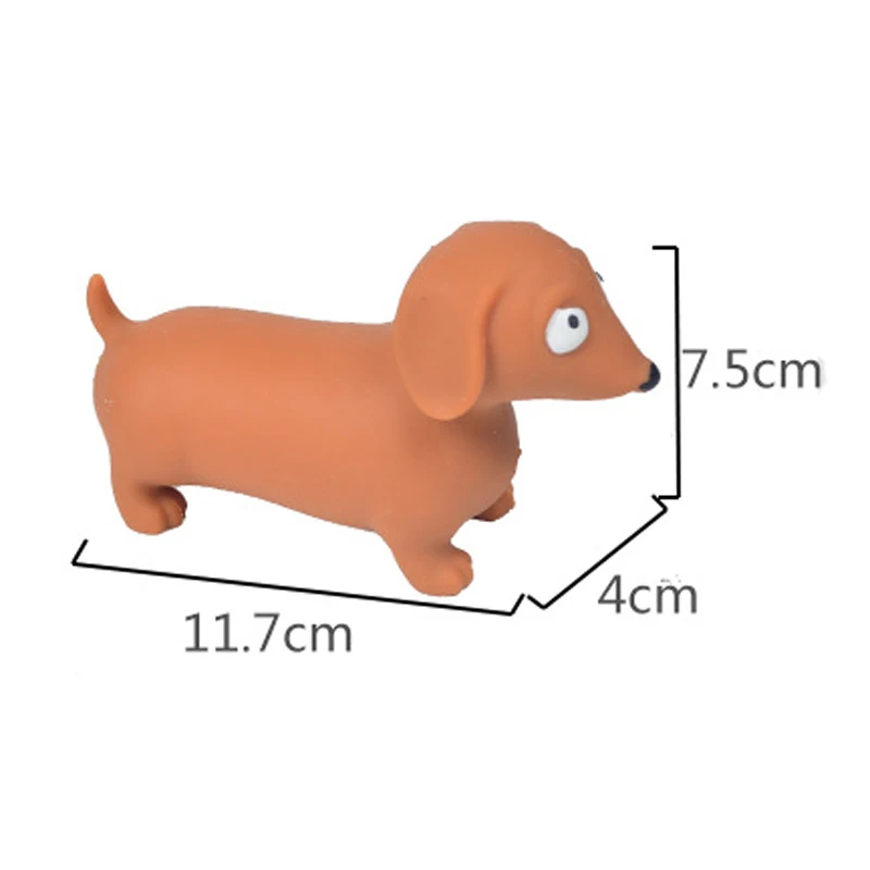 1 PCS Random Creative Decompression Simulation Sausage Dog Toy Pinch Music Sand Elastic Stretch Deformation Dog Vent Squeeze Toy 6