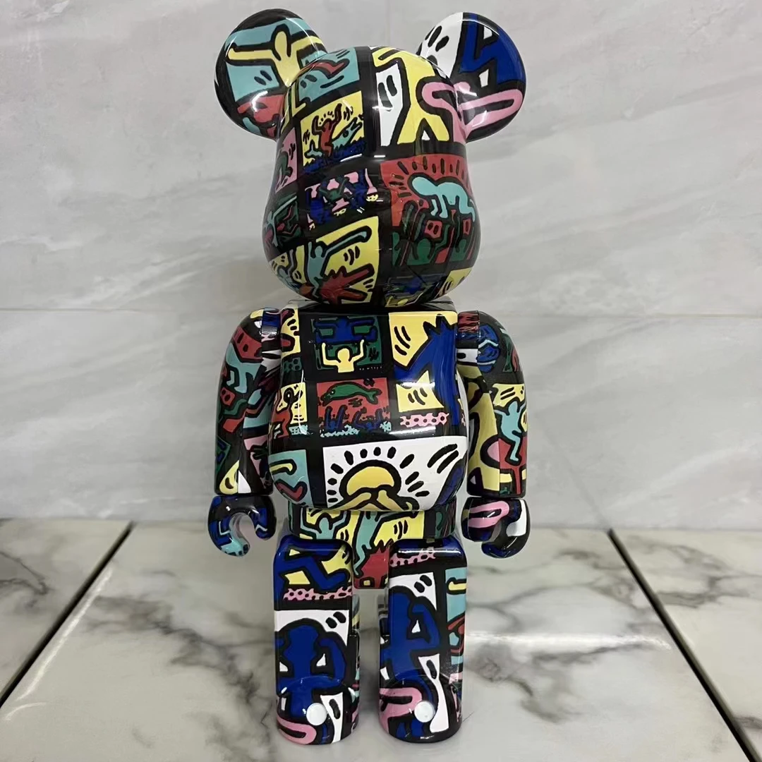 

Коллекция 400% года, статуэтка Кейта Хара Bearbricked, аксессуары для стола, спальни, Медвежья кирпичная Статуэтка для дома и украшения, роскошные фигурки для украшения гостиной