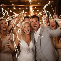 20-60Pcs Light up Wedding Wands LED Ribbon Wands for Wedding Favors Sparklers with Bells Wedding Exit Send Off Dance Floor Props