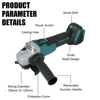 DIY Cutting Grinder Machine Hand Tool 100mm Brushless Cordless Angle Grinder for 18V Battery Power Tool 125mm 6