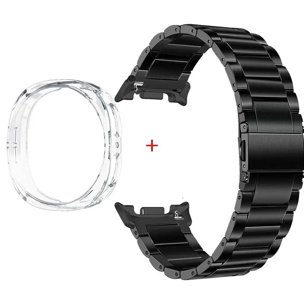 Luxury Stainless Steel Metal Strap with Full Coverage Case - Premium Bracelet Accessory