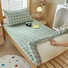 Class A Pure Cotton Yarn-dyed Single Bedding Bunk Bed Mattress Covers in Student Dormitories Printed Checked Bed Cover 1
