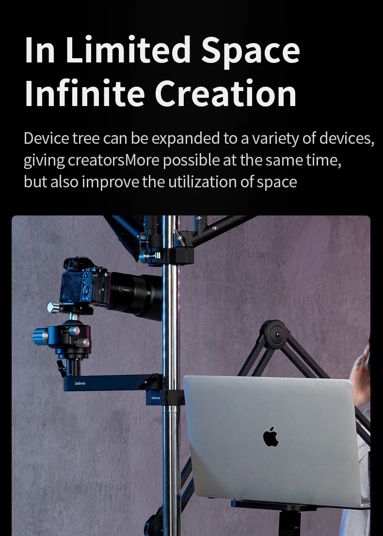 Selens Multifunctional Video Equipment Stand Build Exclusive Space Photography Bracket Photo Studio Kits Photography Accessories
