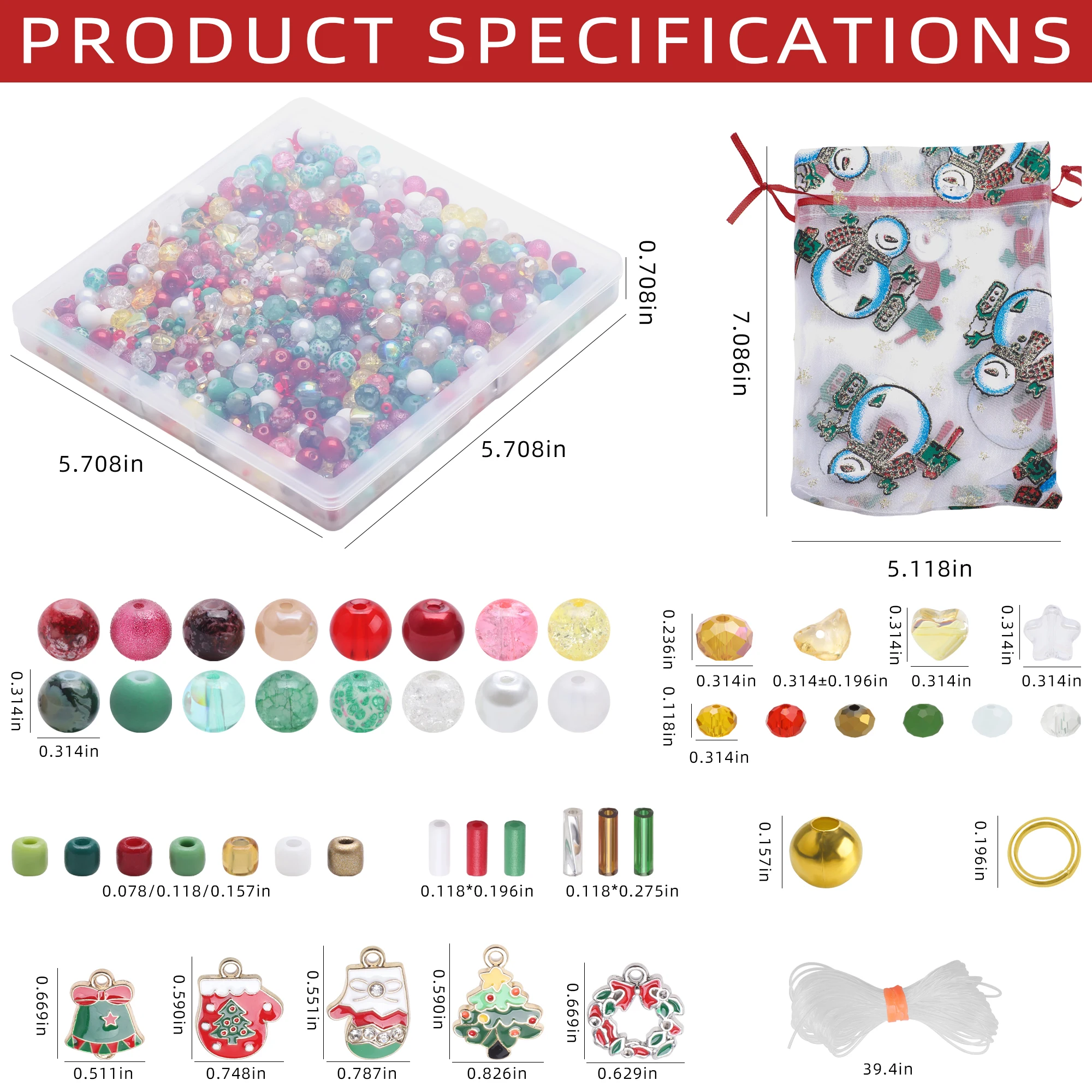 8mm Round Glass Beads for Jewelry Making Round Bead 200 pcs Specialty Mix