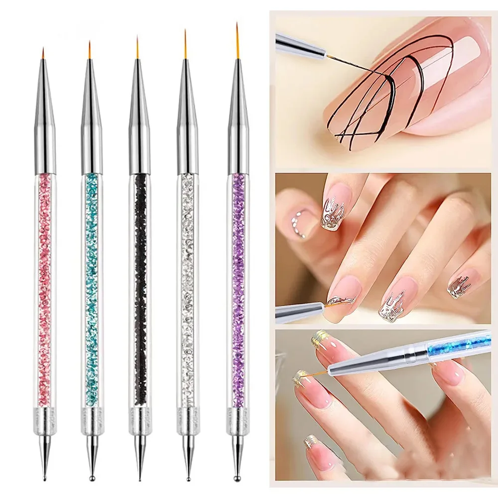 5PCS Nail Art Liner Brushes Nails Gel Polish Painting Nail Art Design Brush  Pen Set Nail Dotting Painting Drawing Pen - AliExpress