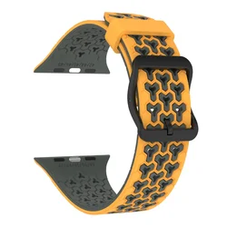 Breathable Silicone Two - Tone Adjustable Sport Band - Series 3 2 1 42mm (YH)