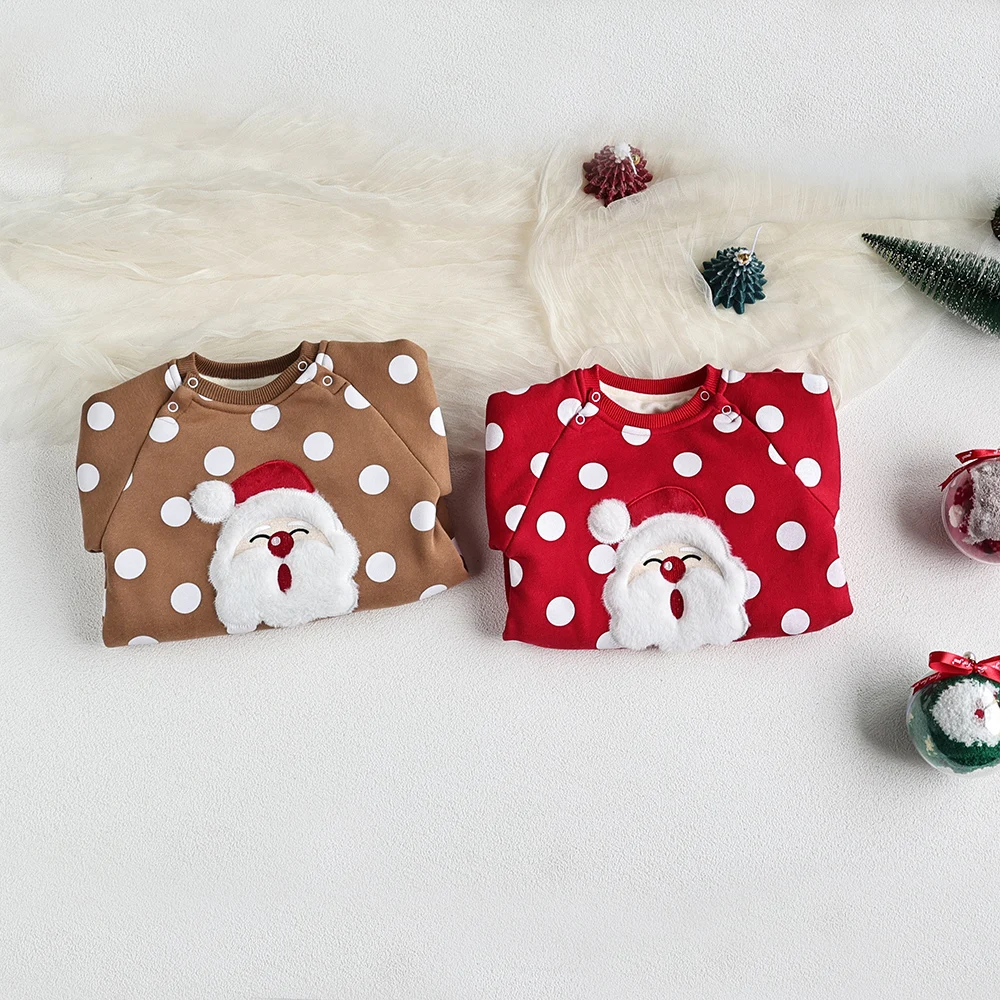 Warm Santa Claus Rompers for Baby Boys