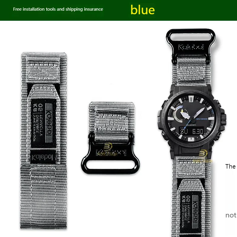 Casio Sports Waterproof Nylon Canvas Climbing Watch Strap, 23mm Men's Edition