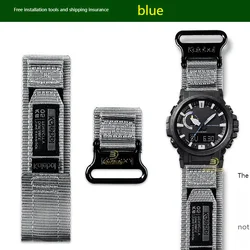 Casio Sports Waterproof Nylon Canvas Climbing Watch Strap, 23mm Men's Edition - 23mm (Gray)