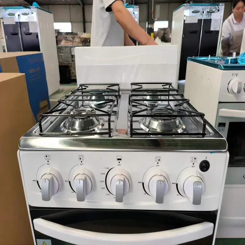 4 Burner Stove with Gas Oven with Pizza Oven Restaurant Cabinet Kitchen Engineering Combination Electric Table Stove Oven 4