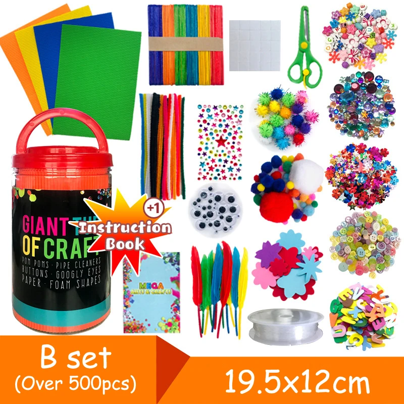 Arts and Crafts Supplies for Kids Toddlers Crafting Collage DIY Arts Set  Assorted Creative Handmade Toys