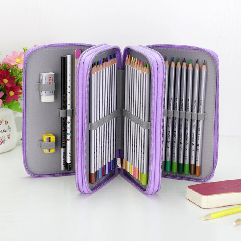 

36/48/72 Holes Oxford School Pencil Case Kawaii Penalty Pencilcase Large Pen Bag Box Multi Kids Multifunction Stationery Pouch