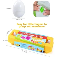 Montessori Educational Toys 1 2 3 Year Children Toy Easter Egg Baby Sensory Puzzle Smart Eggs Colors Shape Matching Sorter Games 4