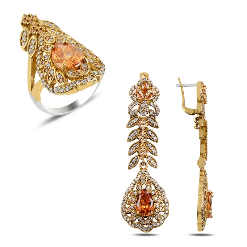 

Silver 925 Sterling Zircon Cubic Zirconia Authentic Set