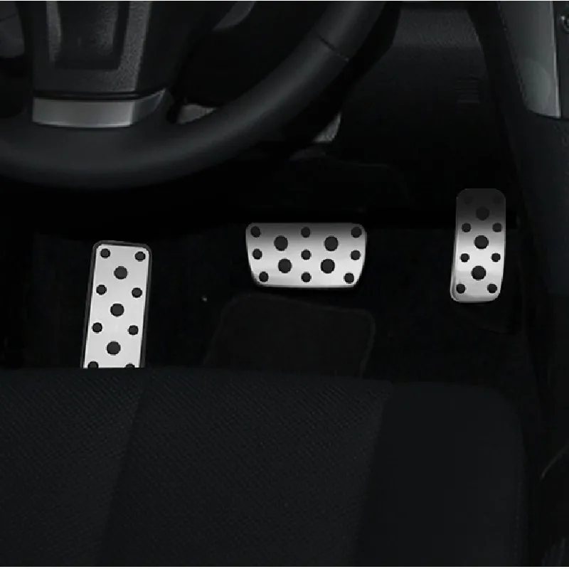 FSFYUK Kit Pedali Sportivi Antiscivolo Cromati Per Subaru Legacy, Outback, Forester, Impreza (2008-2012) - Manuale - 2