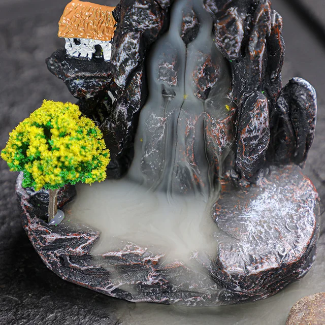 Backflow Incense Holder Waterfall Incense Burner Home Decor Aromatherapy Ornament Incense Cones with Backflow Incense Cones 3