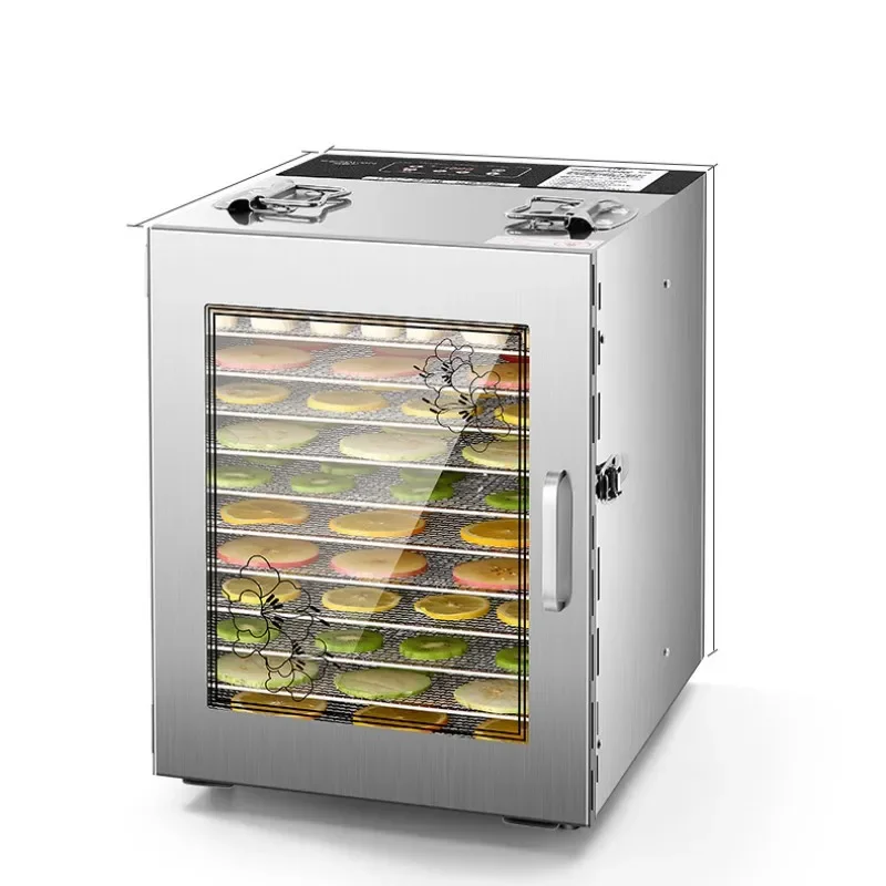 12 Layer Air Fryer Fruit Dryer Machine for Home Commercial Use Small Mulberry Pet Snacks Meat Vegetables Dried Fish Food Dehydra
