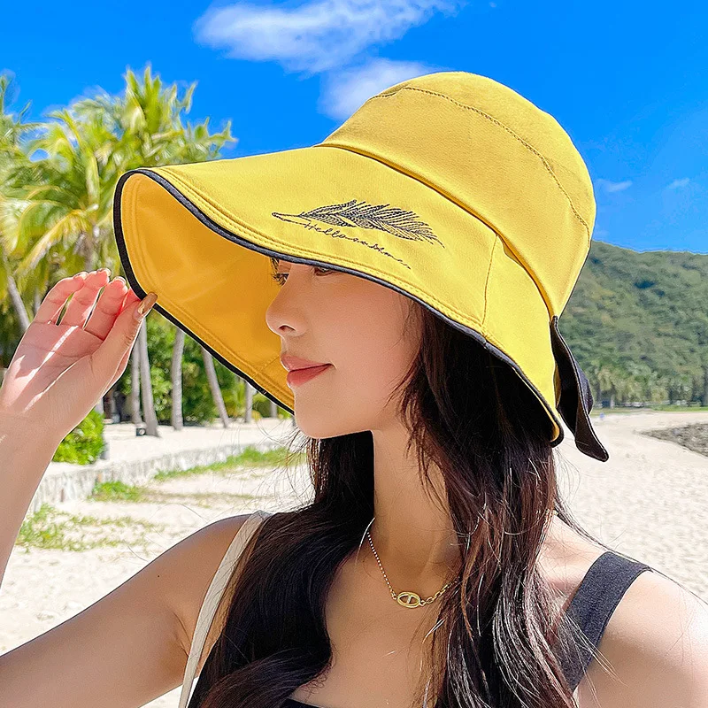 New EmbroideryBucket Hats For Women Sun 