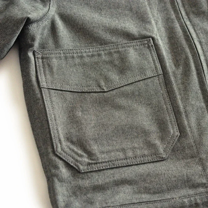 SauceZhan 1940 Safari Style Jacket Short Work Jacket VINTAGE 100% Cotton Men Jacket Solid  Mens Jackets Chamarras Para Hombre 5