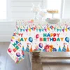 Ocean Theme Party Tablecloth Colorful Birthday Tablecloth Blue Sky Rose Gold Tablecloth Beach Pool Birthday Shower Supplies 4
