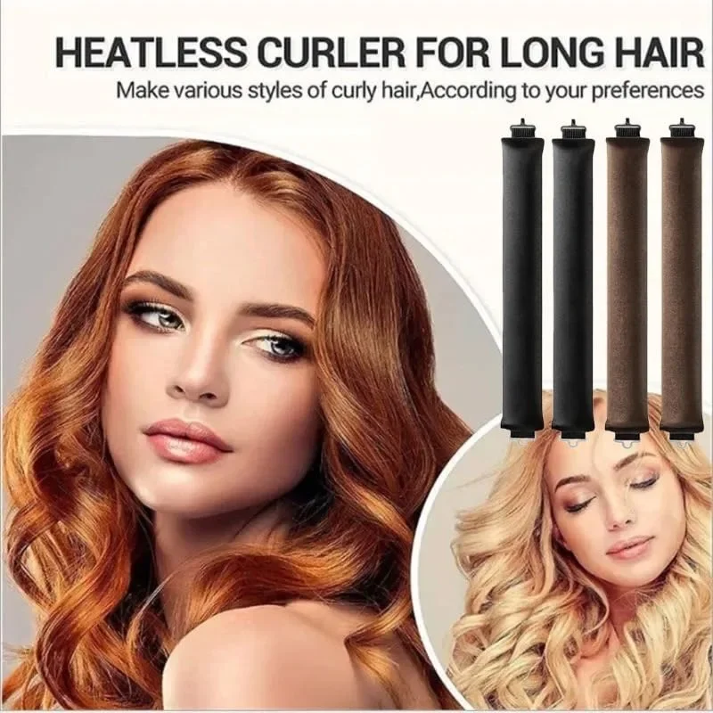 Heatless Curling Rod Satin Blowout Lazy Hair Curlers Overnight Blowout Rolls Sleep Hair Styling Headband for Women Girls 3 Pcs