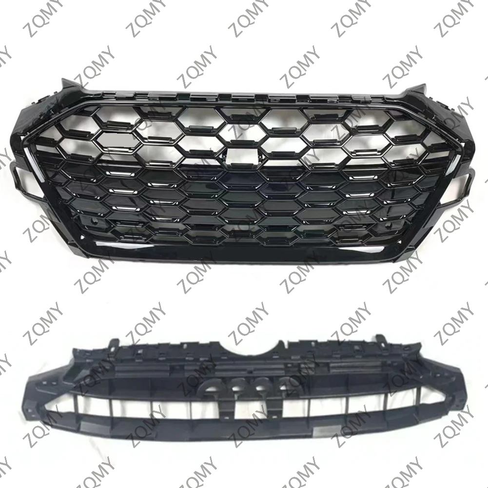 

With/Logo For Audi A4/A4L 2020 2021 2022 2023 2024 Car Front Bumper Grille Centre Panel Styling Upper Grill (Modify S4 style)