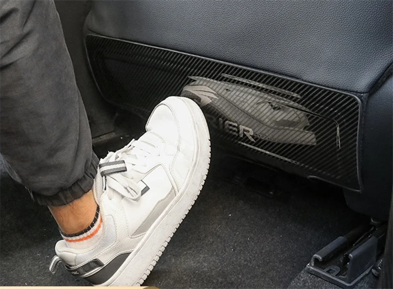 Car Interior Decoration For Toyota Harrier Venza XU80 Seat Kick Pad Rear Stainless Steel Guard Plate Modified Decorative Supplies