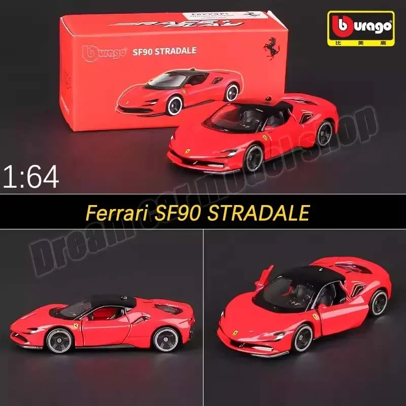 Bburago 1:64 Genuine Ferrari Series Car MONZA SP1 ,LAFERRARI,488GTB, F12 Tdf,F40,F50,ENZO FERRARI,SF90 Alloy Cars Model Toy Gift 5