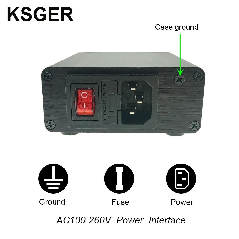 KSGER T12 Soldering Station STM32 OLED V2.1S Digital Electric Controller Aluminum Alloy DIY Kits Welding Tools T12 Iron Tips 5