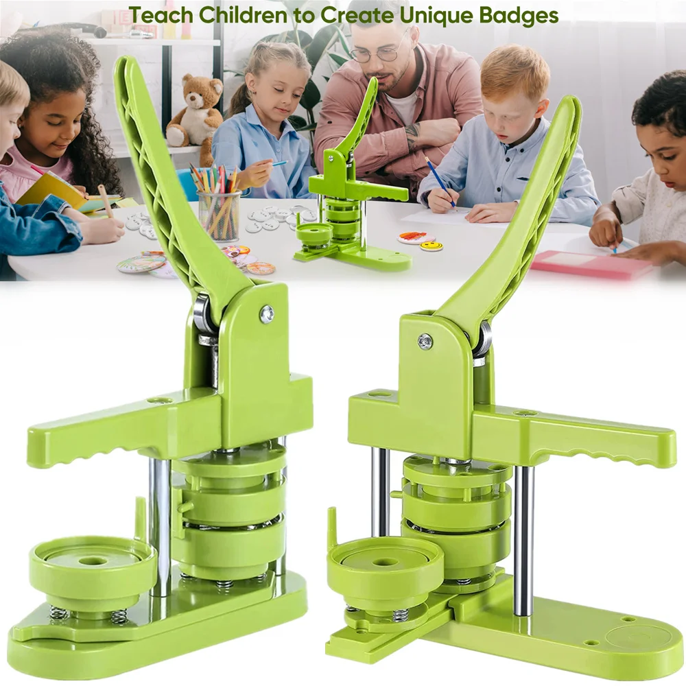 25/32/37/44/58MM Button Maker Machine DIY Pin Badge Maker Machine Broochs Badges Press Button Parts Making Tools Kids Gift