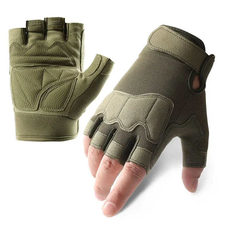 Cycling Gloves Weightlifting Gloves Men Tactical Gloves Half Finger Military Outdoor Riding Weight Lifting Training Protective Gloves Bicycle Exercise Gym