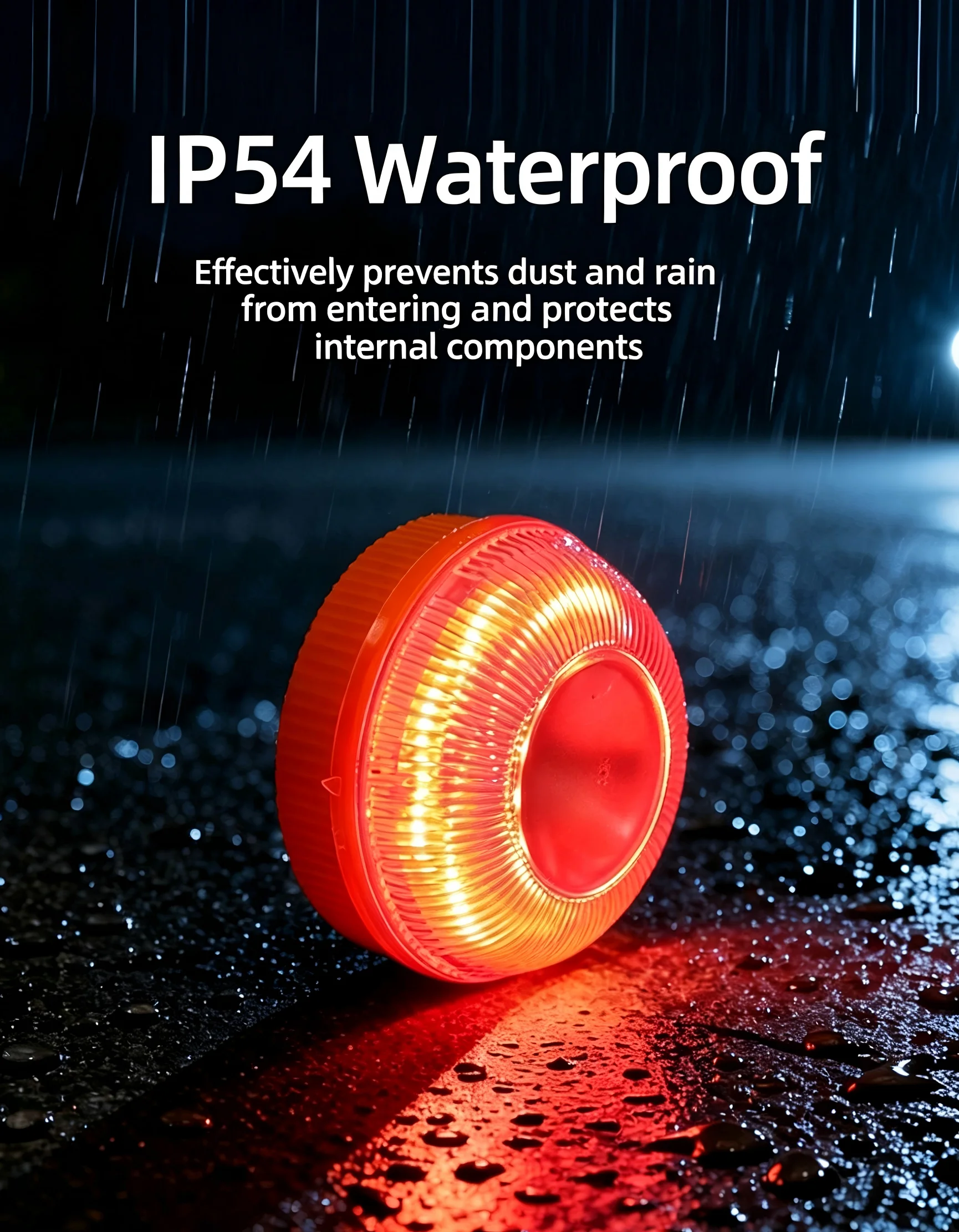 Compact Magnetic LED Emergency Strobe Warning Light