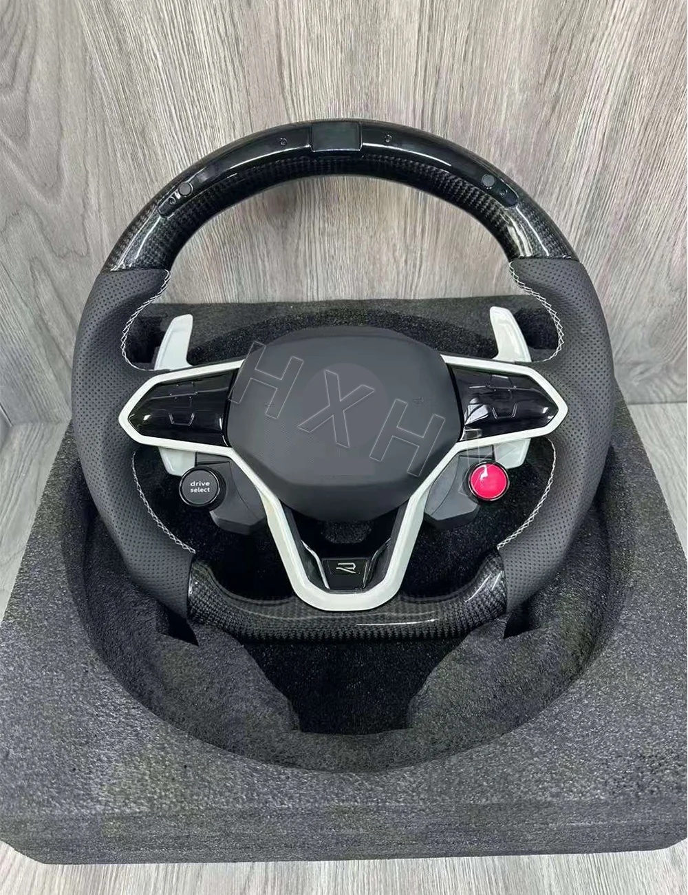 폭스바겐 골프 6 MK6 GTI R 시로코 폴로 티구안 파사트 B8용 업그레이드 스티어링 휠 터치 LCD 다기능 스티어링 휠 어셈블리