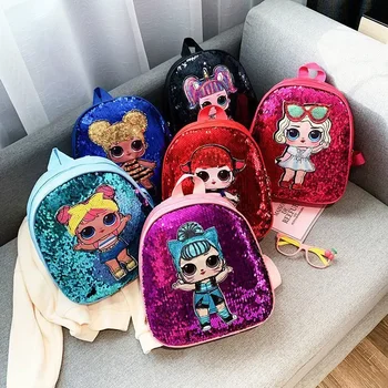 Borse zaino con paillettes per bambini carini 3-6 anni Borsa da scuola per bambini adorabili per asilo Moda Cartoon Borse per neonate Zaino