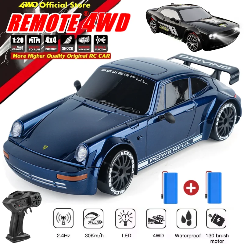 4WD Drift Racing RC Car – High-Speed Remote Control 2.4G Off-Road Vehicle with LED Lights | Electric Toy Car Gift for Kids 1