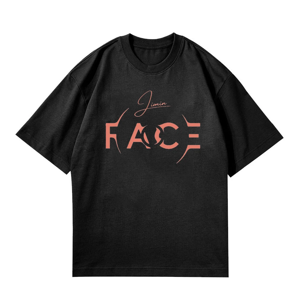 

Новинка, Футболка Kpop JIMIN FACE, 100% хлопок, круглый вырез, футболки, топы