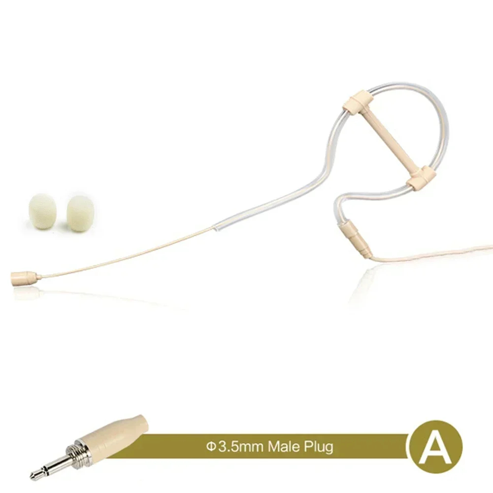 Microfono ad anello singolo con gancio per l'orecchio Condensatore omnidirezionale vivavoce 3,5 mm Spina XLR a 3 pin 4 pin con coperture per microfono - Image 2