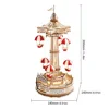Robotime ROKR Parachute Tower DIY Music Box Moveable Magic Amusement Park For Kids Birthday Xmas Gifts 3D Wooden Puzzle 6
