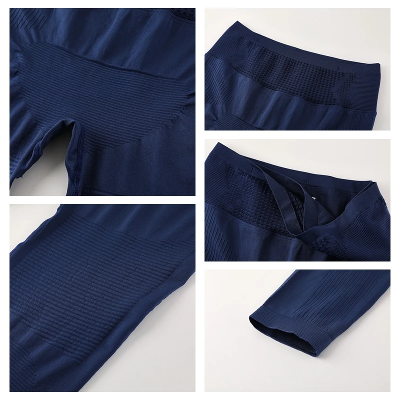 Compression Marathon Running Tights Men Women Trousers Yoga Leggings with Wrap-Around Mesh Fanny Pack Quick Dry Exercise Pants