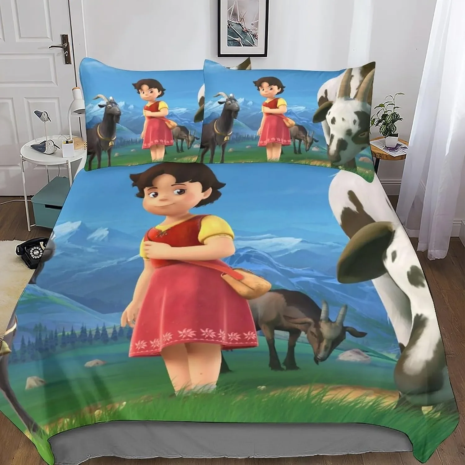 Heidi Bedding Set,Heidi The Girl From The Alps Bedding,Heidi and Family Duvet Cover Set,Bedroom Decoration